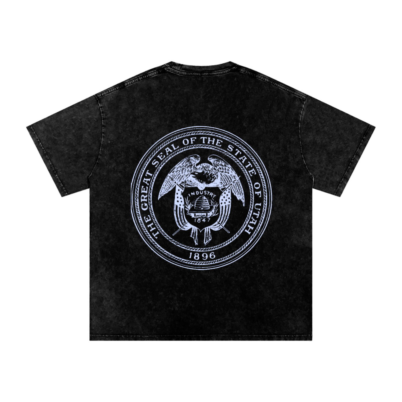 Royal Blue Paradise Dream Acid Wash OVERSIZE T-Shirt