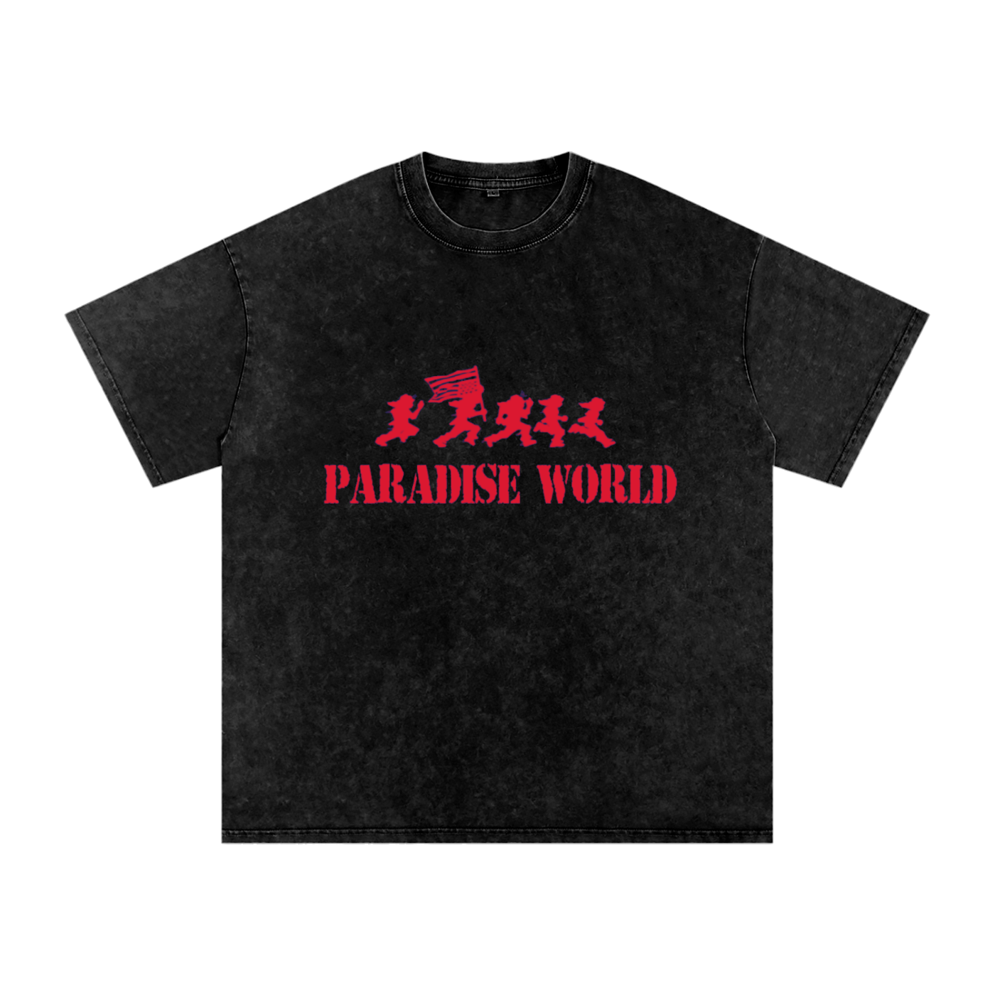 Red Paradise Dream Acid Wash OVERSIZE T-Shirt