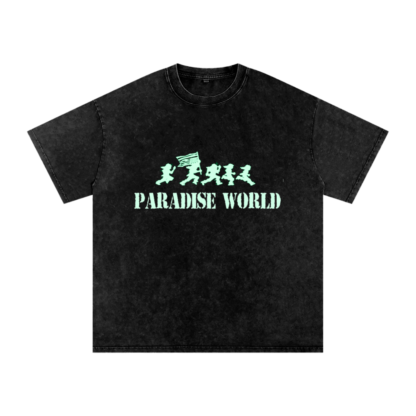 Turquoise Paradise Dream Acid Wash OVERSIZE T-Shirt