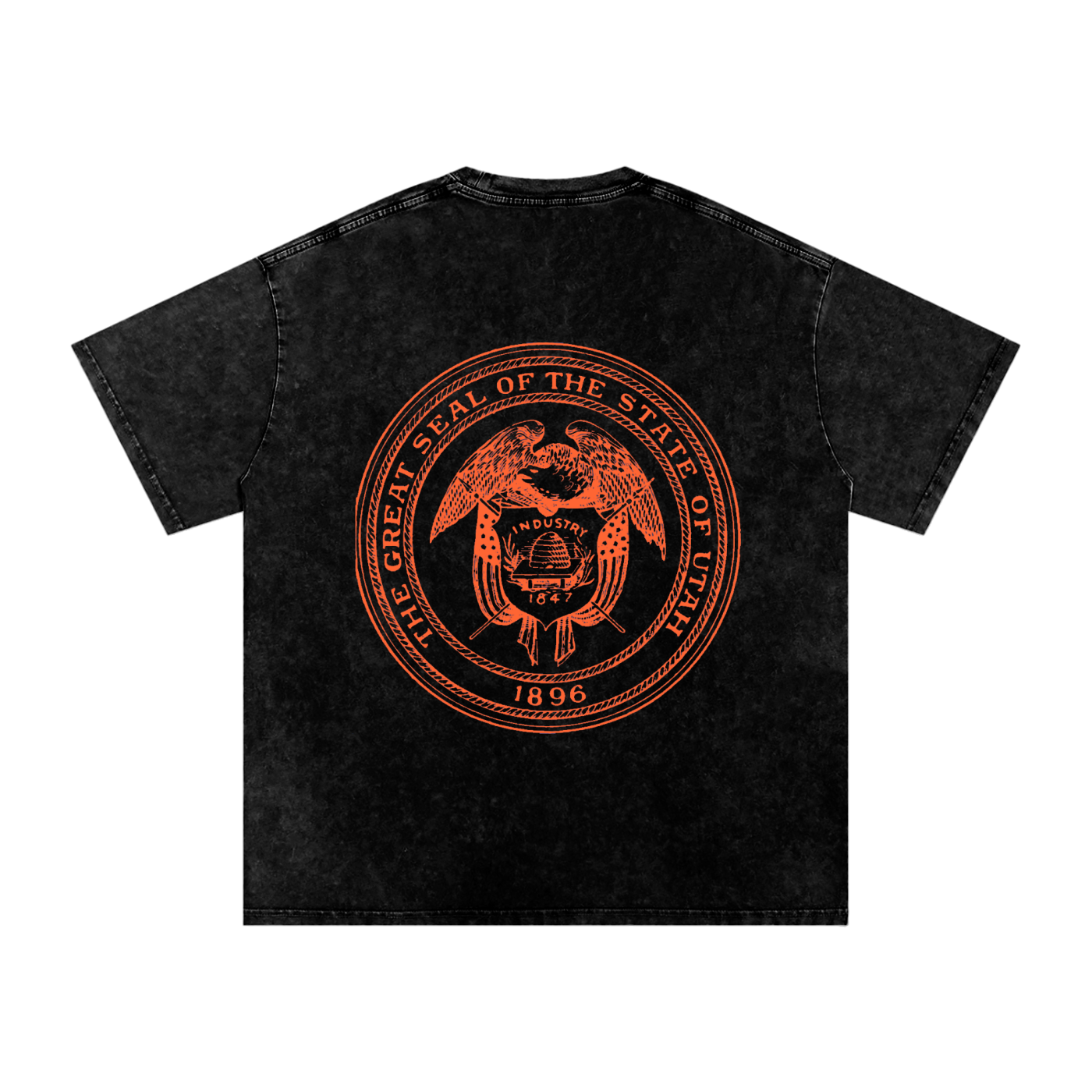 Orange Paradise Dream Acid Wash OVERSIZE T-Shirt