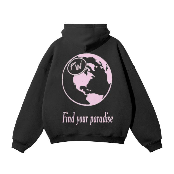 Pink Missing Paradise Oversized Hoodie