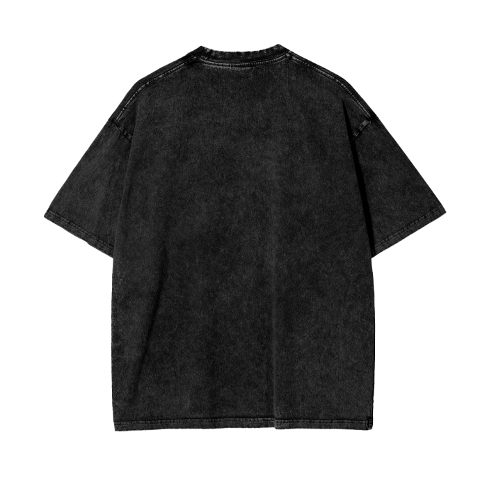 Lime Missing Paradise World Acid Wash Oversized T-Shirt