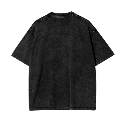 Lime Missing Paradise World Acid Wash Oversized T-Shirt